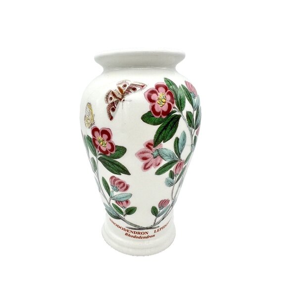 Portmeirion Botanic Garden Canton Vase Rhododendron Pattern 5 1/4" Cottagecore - Picture 2 of 9